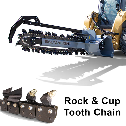 60X8" 50/50 ROCK & CUP TOOTH CHAIN